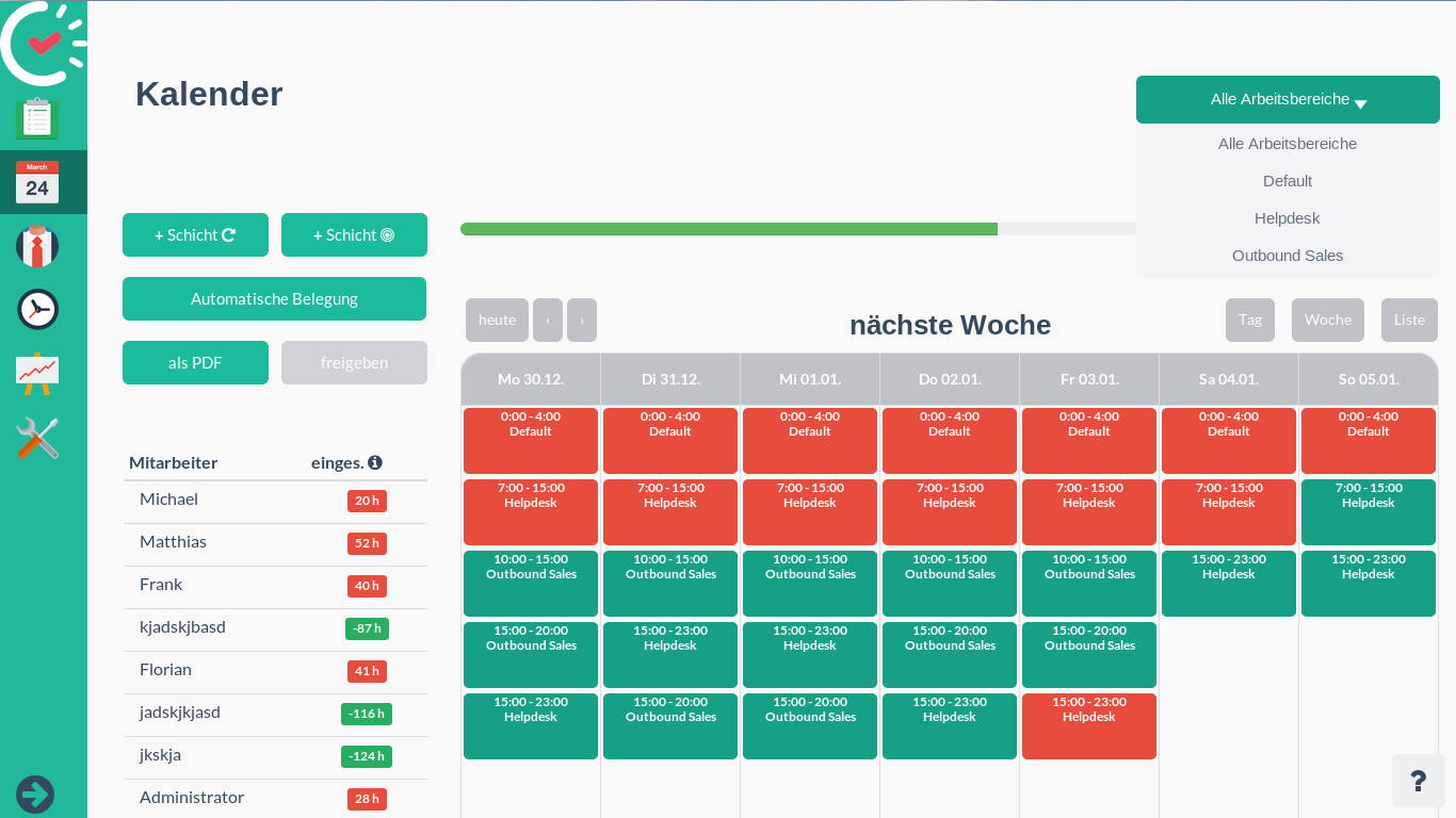 Dienstplan erstellen | Online mit Papershift